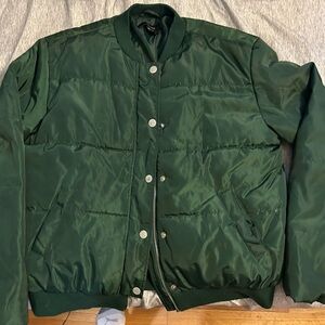 Forever 21 Women’s Green Bomber Jacket